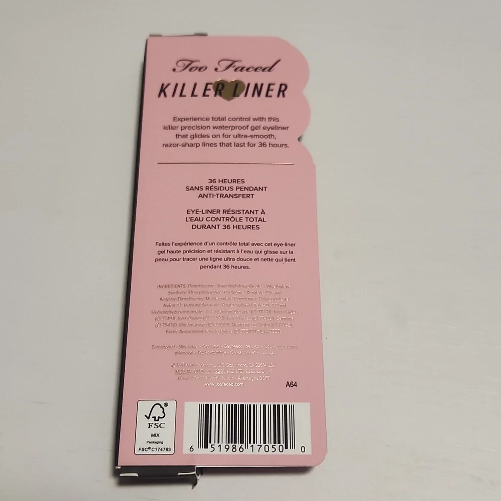 TOO FACED Killer Storm Waterproof Liner Gel Eyeliner Pencil